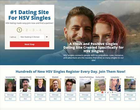 HSVSingles, herpes dating sites
